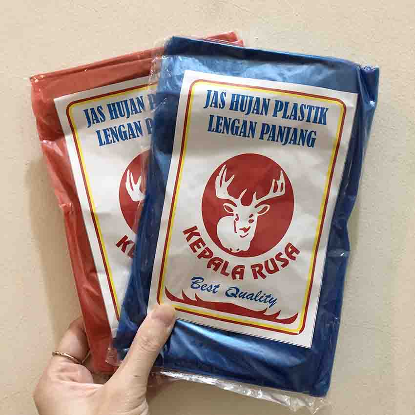 Jas Hujan plastik polos warna kresek disposable emergency rain darurat praktis termurah -1pcs