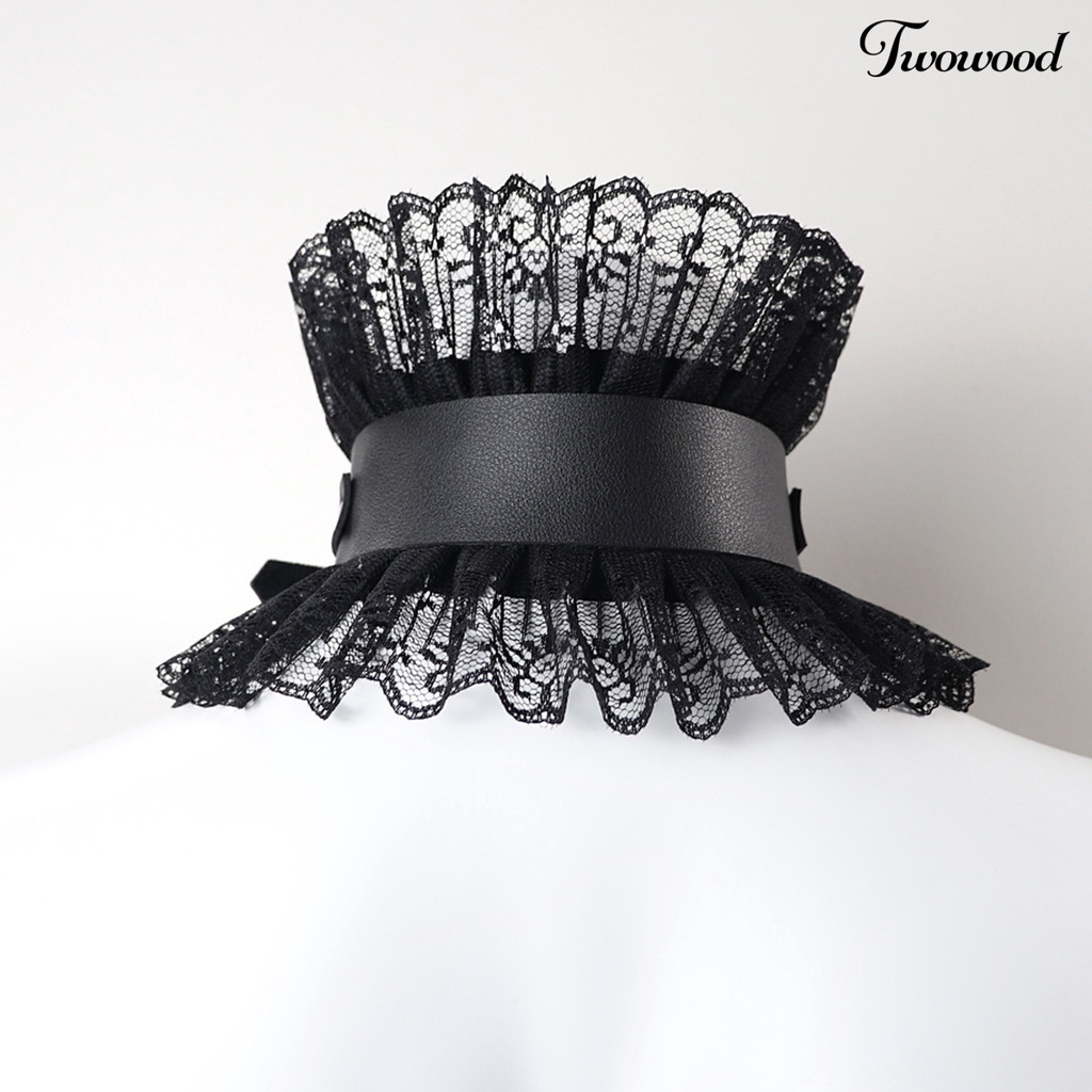 Kalung Choker Bahan Lace Gaya Gothic Untuk Kostum Cosplay