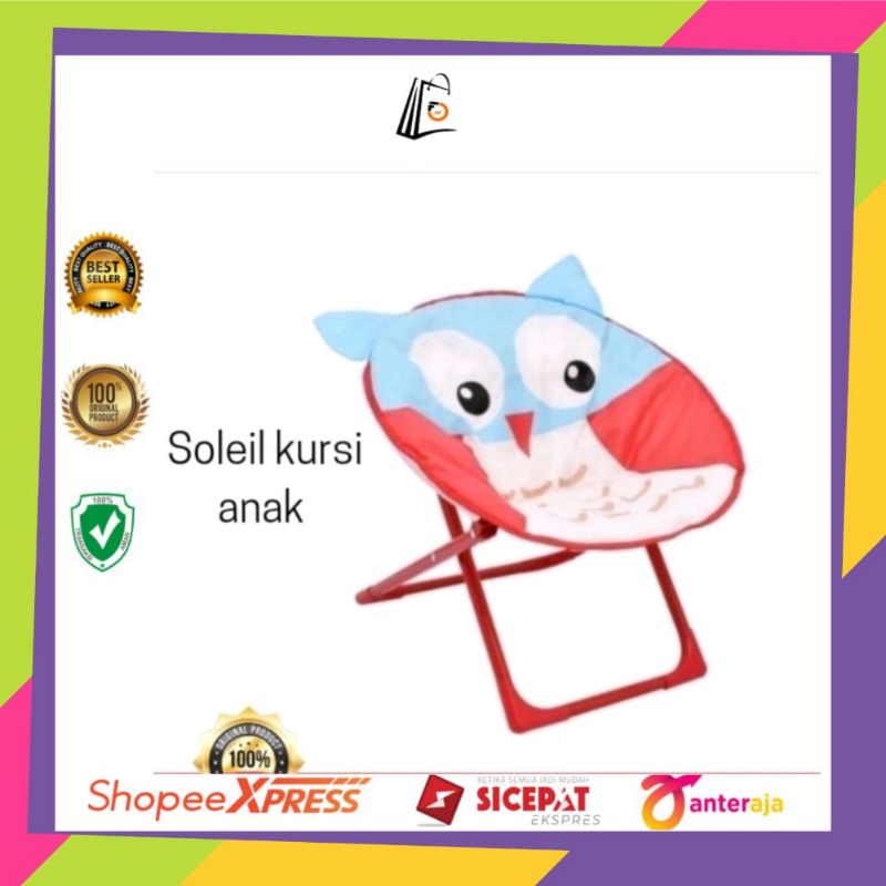 soleil kursi lipat anak owl/kursi anak/kursi lipat/bangku anak/bangku lipat/kursi minimalis/kursi an