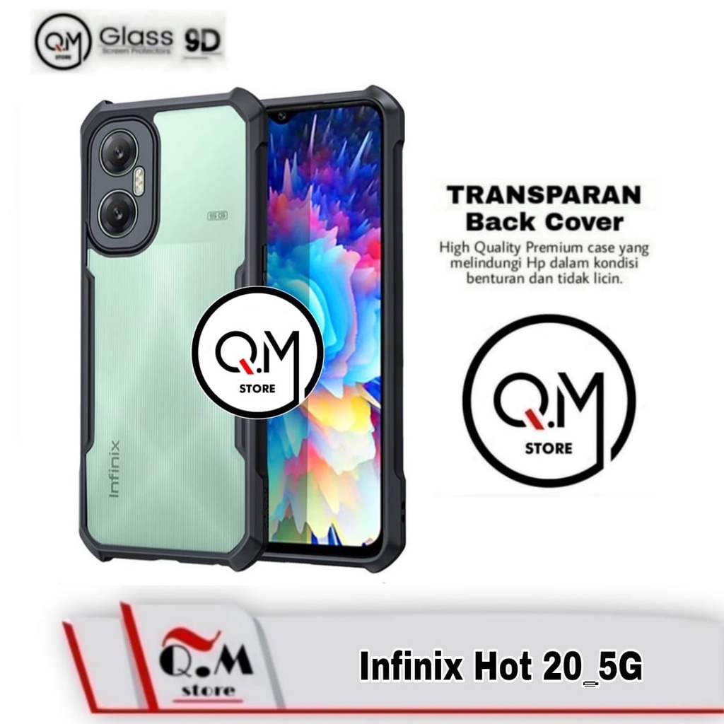 Case Infinix Hot 20 5G Shockproof Transparent Armor Casing Pelindung Back Cover