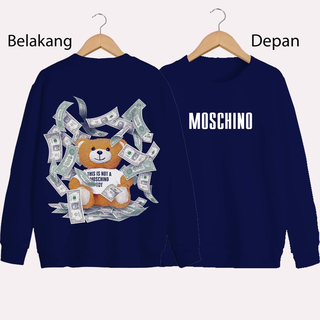 SWEATER UNISEX DB MOSCHINO PRIA DAN WANITA SWEATER JUMBO