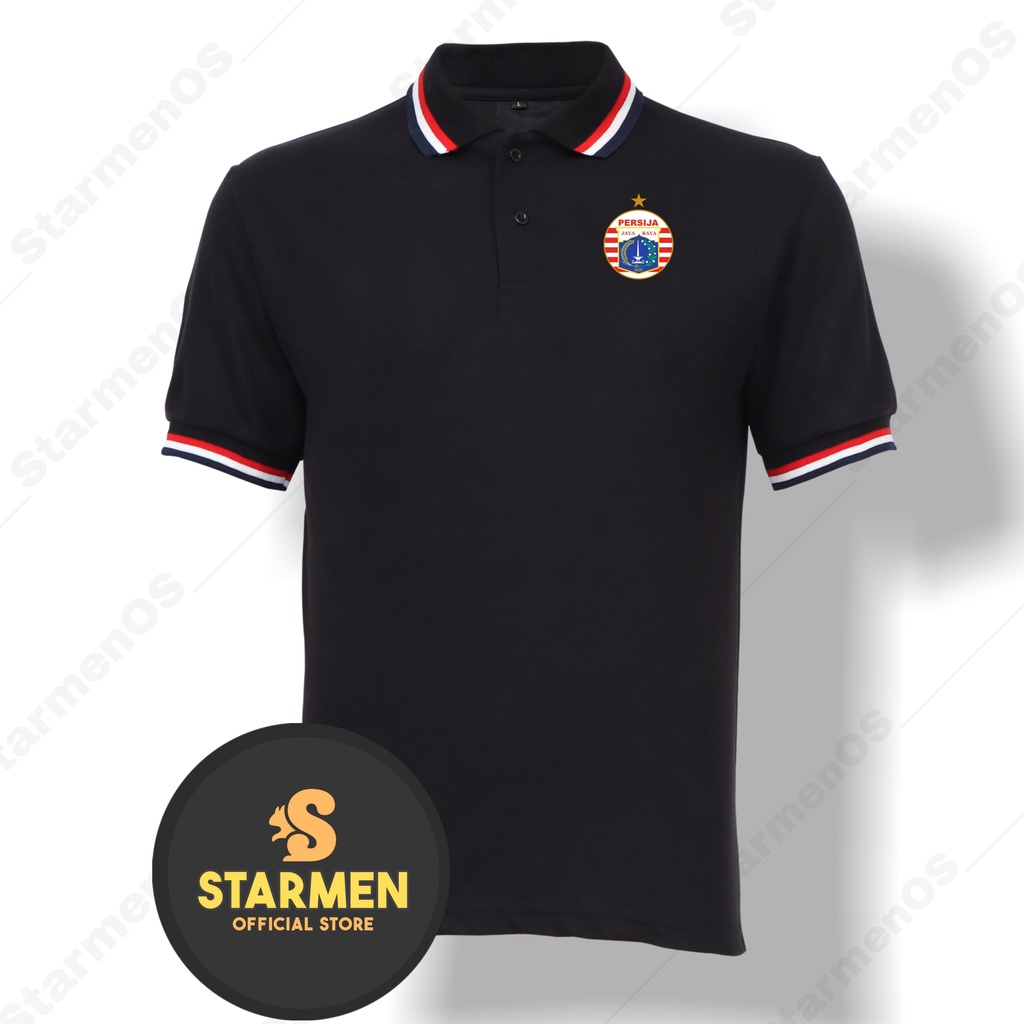 Kaos Polo Shirt Pria Kerah Logo PERSIJA