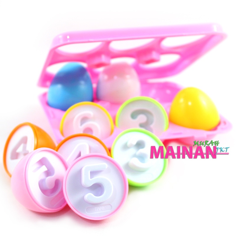 MAINANKEI MAINAN ANAK MURAH MATCHING EGG TOYS YE8 MAINAN TELUR PUZZLE ANGKA MENCOCOKAN ANGKA WARNA WARNI