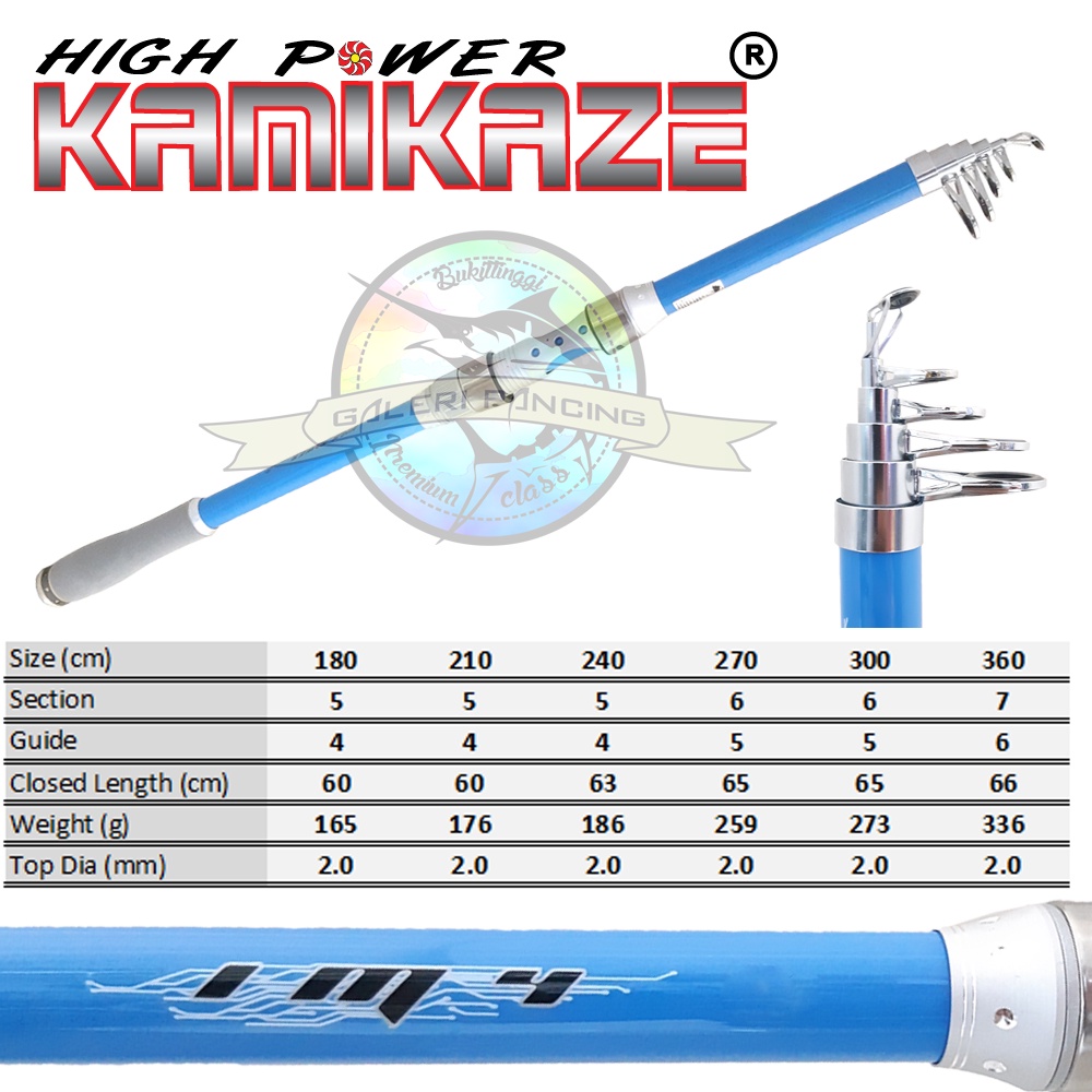 Joran Antena Telescopic Kamikaze IM4 180-360cm
