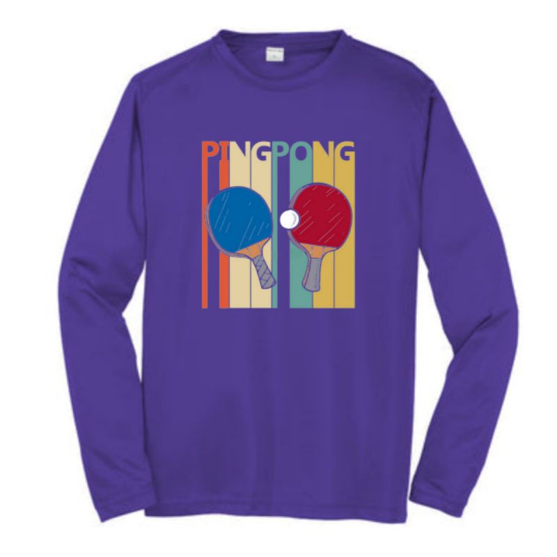 Kaos Lengan Panjang Pingpong Ping Pong - Pria Wanita Custom Distro Polos