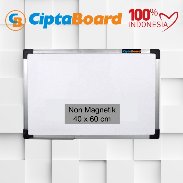 

Papan Tulis / Whiteboard Cipta Board non magnetic hanger Uk 40x60 cm