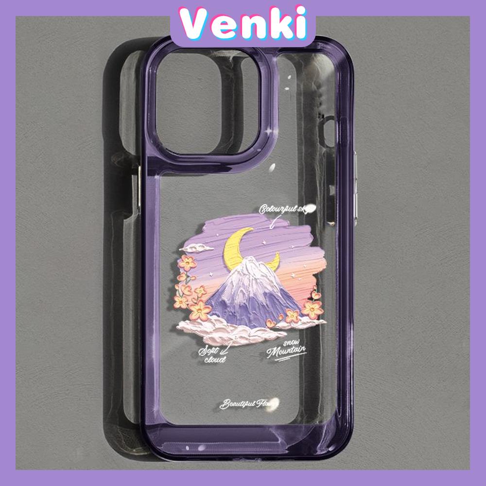 iPhone Case HD Acrylic High Quality Hard Case Metal Button Protection Camera Shockproof Painting Cloud And Mountain Compatible For iPhone 14 13 12 11 Pro Max XR XS Max