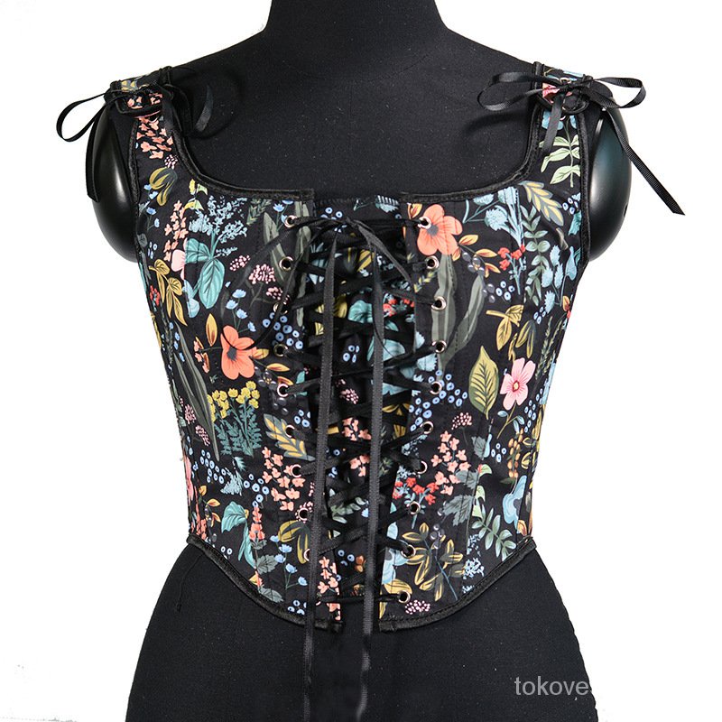 Corset Bustier Vintage Hollow Bandage Camisole Slimming Shapewear Dress Girdle