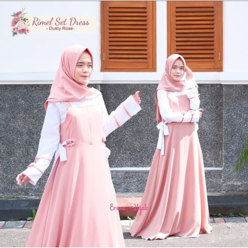 Set Gamis Cantik Erma Hijab