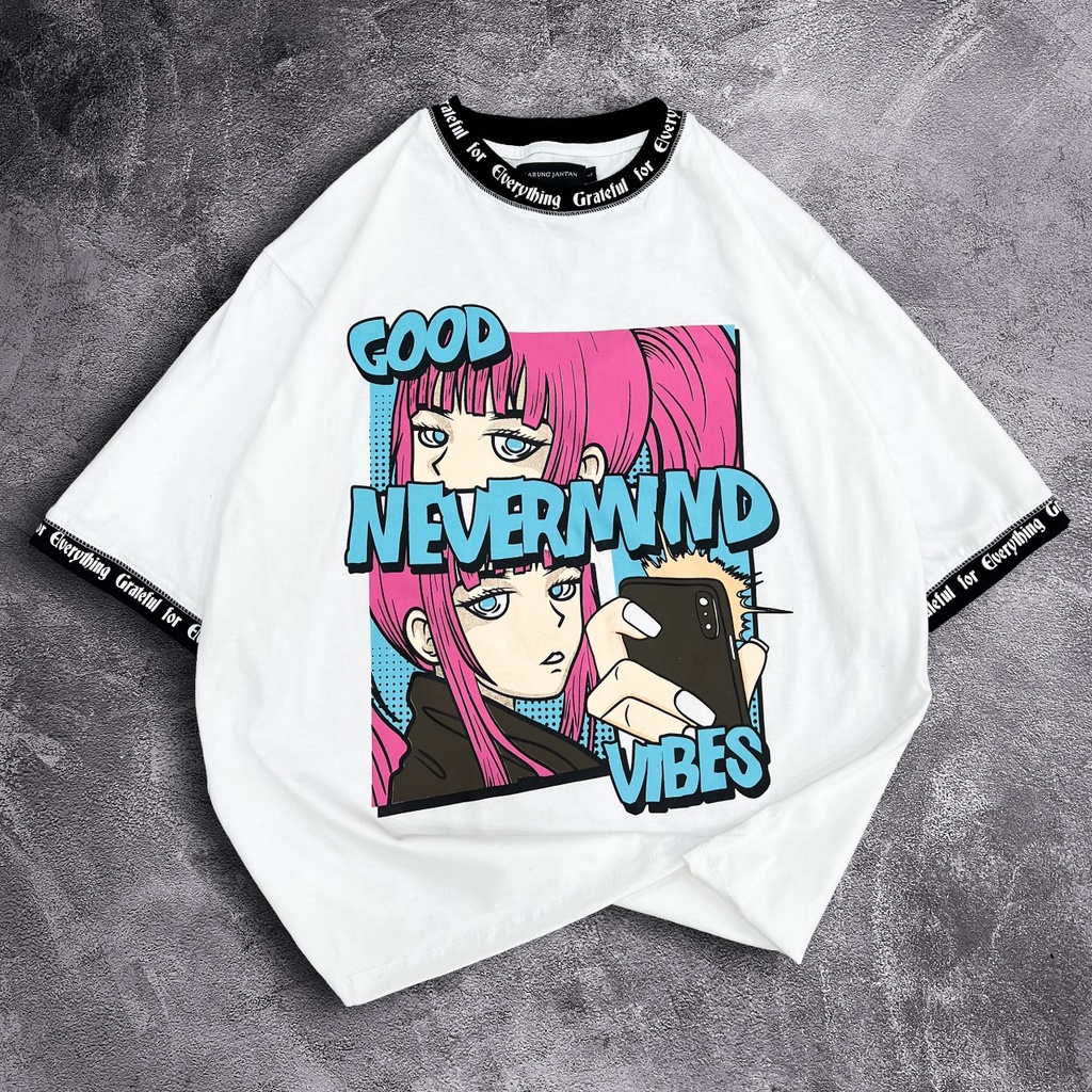 [Oversize] BAJU KAOS OVERSIZE / OVERSIZE T-SHIRT &quot;Nevermind&quot;