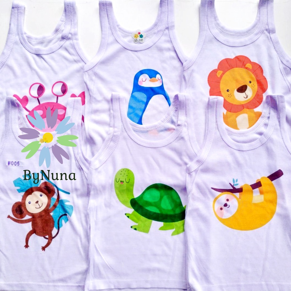 ISI 6 SINGLET KAOS DALAM ANAK BAYI / BALITA / ANAK MOTIF 0 1 2 3 4 5 TAHUN PEREMPUAN COWOK CEWEK LAK