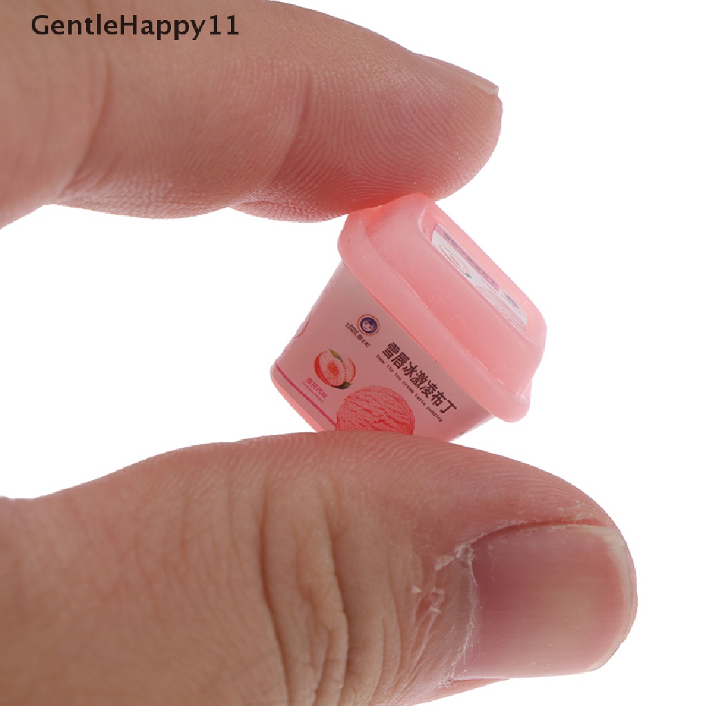 Gentlehappy Mainan Miniatur Nampan Es Krim Skala 1: 12 Untuk Aksesoris Dapur Rumah Boneka