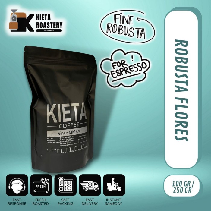 

TERMURAH Biji Kopi Fine Robusta Flores Manggarai 250gr by kieta coffee /KOPI RUBE/KOPI SLB/KOPI