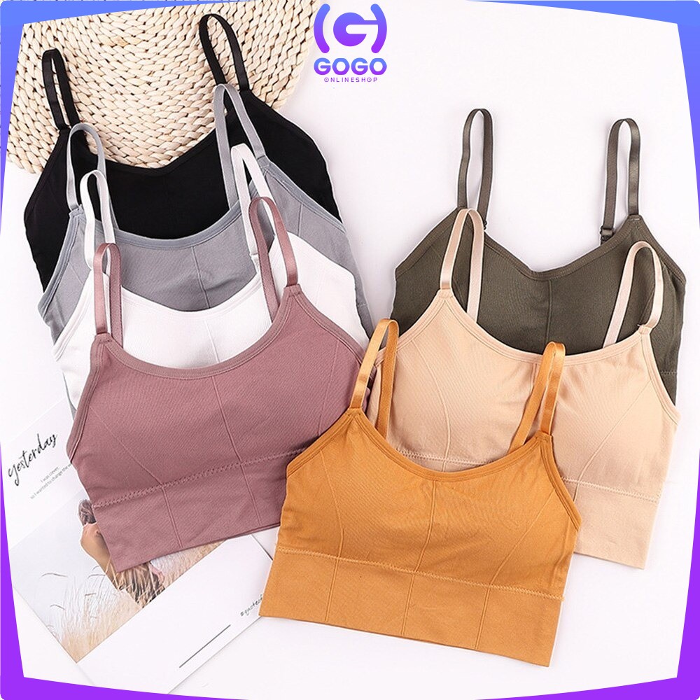 GOGO-P46-49 Pakaian Dalam Wanita Bra Renda Bralette Lace / Bra Crop Top Sport Bra Push Up Tanpa Kawat