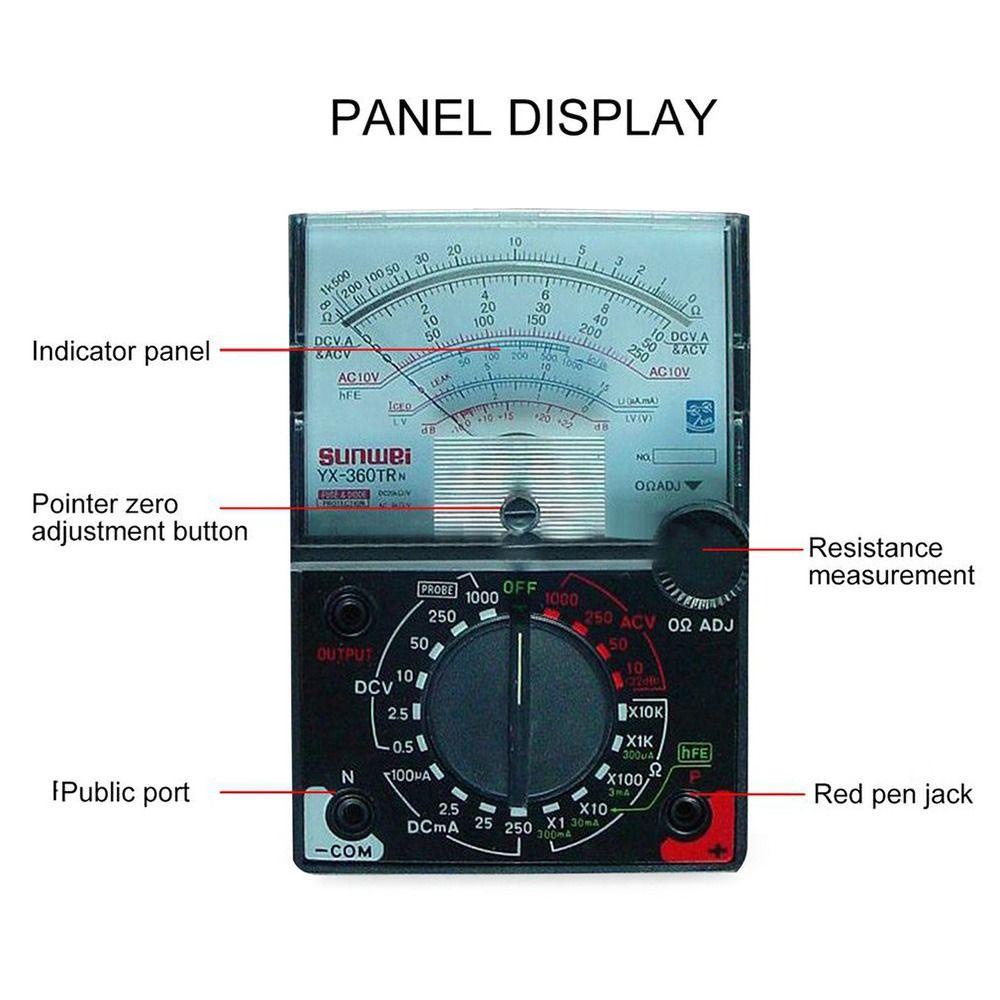 Solighter Analog Multimeter Multifungsi OHM Tester Voltmeter Penunjuk Listrik