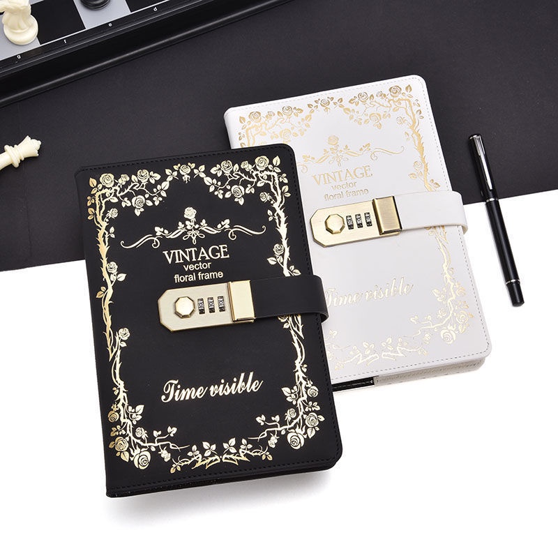 ☢✶Sera Retro Password Buku Buku Harian Siswa Kreatif dengan Kunci Notebook Jepang Korea Tebal Buku Besar Buku Tulis Notebook Alat Tulis