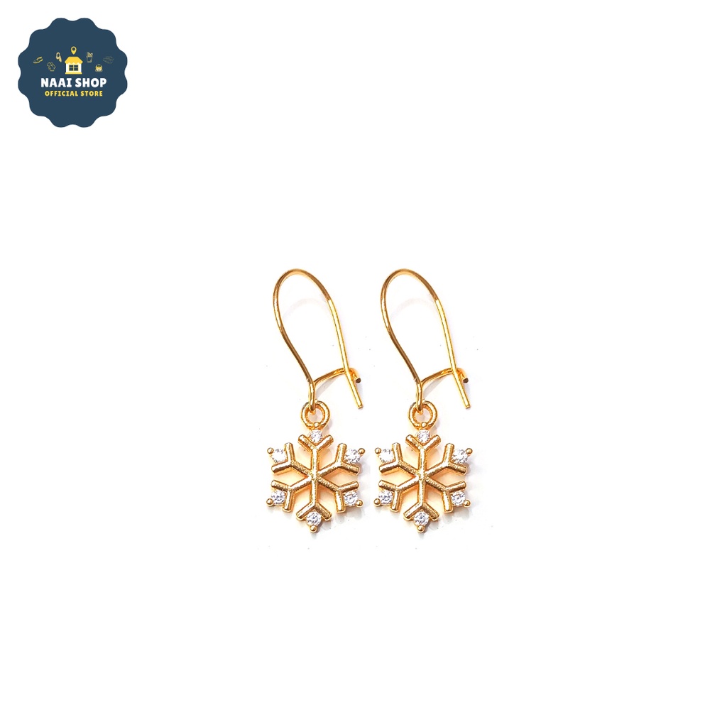 Anting Wanita Lapis Emas Model Drop Love Frozen Permata Zircon Murah Anting Kait Cewek Titanium Diamond Salju Terbaru Anting Dewasa Aksesoris Fashion Imitasi Gold Drop Earrings Xuping Jewelry Kekinian Terlaris Korea Style Import Premium