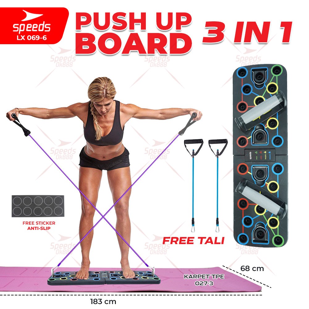 SPEEDS Push Up Stand Bar Alat Bantu Push Up Bar Olahraga Fitness Push Up 069-6
