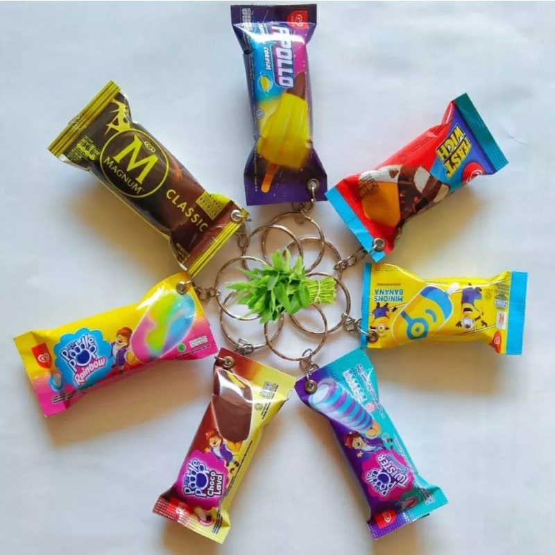 GANTUNGAN KUNCI MINIATUR SNACKS GANCI SNACK SOUVENIR PERNIKAHAN UNIK OLEH OLEH