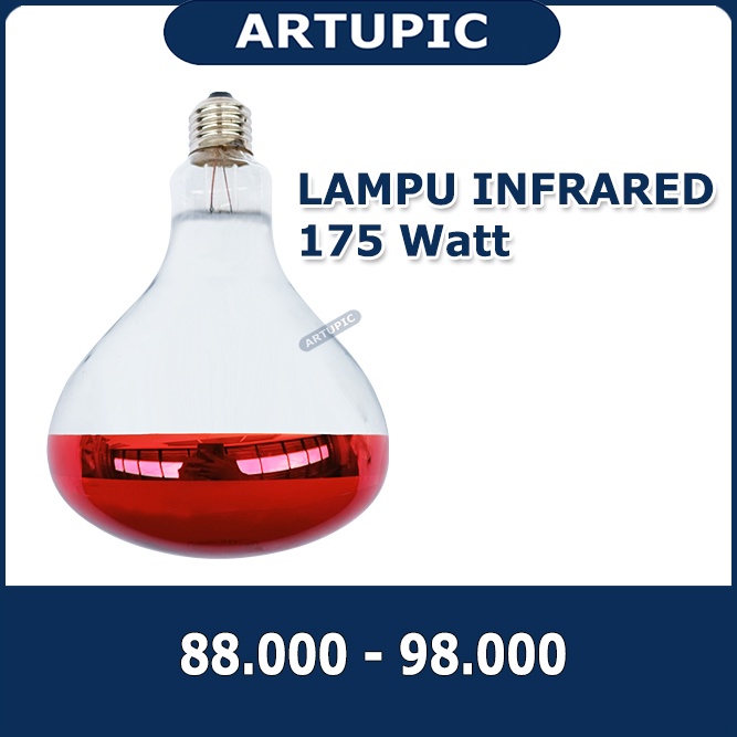 Lampu Infrared Pemanas Babi Ayam Kambing Sapi 175 watt Penghangat Hewan Ternak Kandang Melahirkan Induk