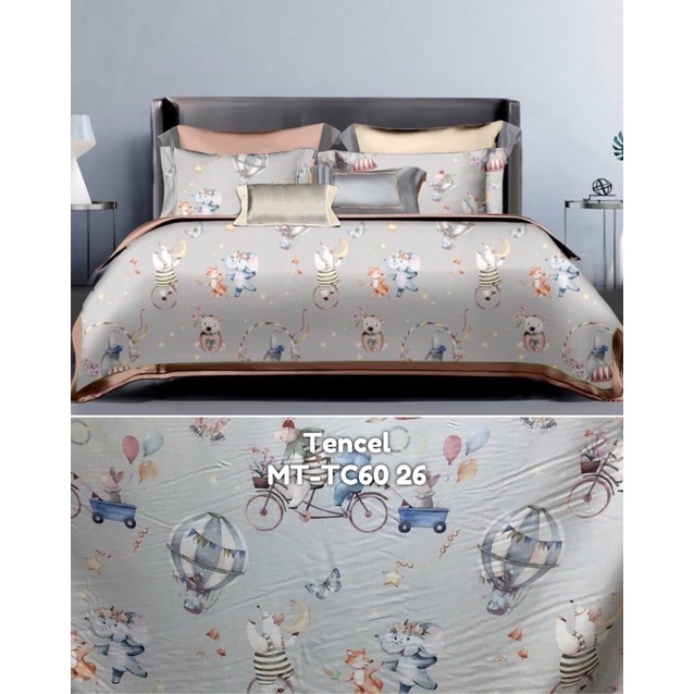 moon kain sprei meteran serat organik lyocell fiber motif anak baby animal safari jungle circus sirk