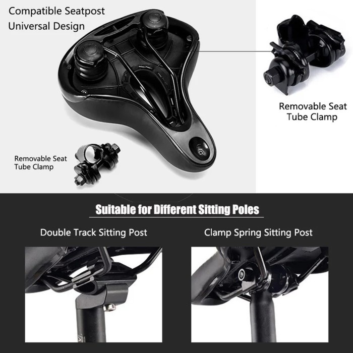JOK / SADEL SEPEDA MTB PER EMPUK LEBAR TAHAN AIR ASIENTO-SX22306 / JOK / SADEL SEPEDA MTB HIGHT