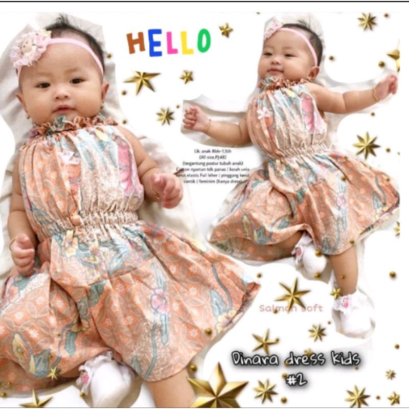 DRES BATIK ANAK PEREMPUAN BAYI 1 TAHUN