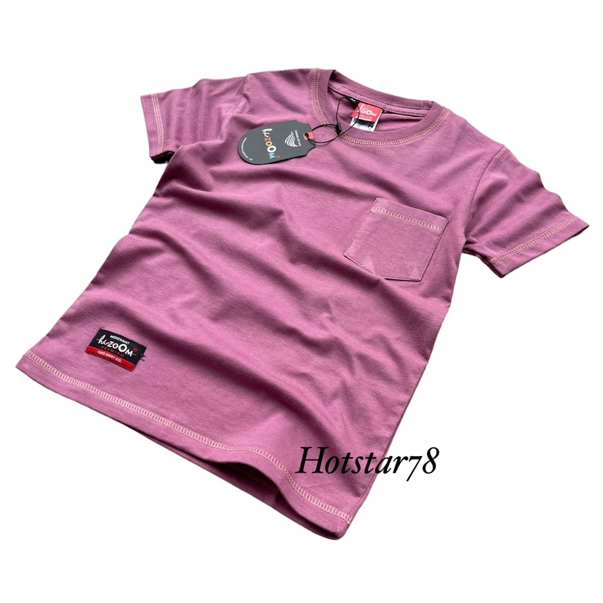 hizoOM Baju Kaos Oblong Polos Anak cowok / cewek Usia 1-12 Tahun Bahan Katun Warna Vintage Violet