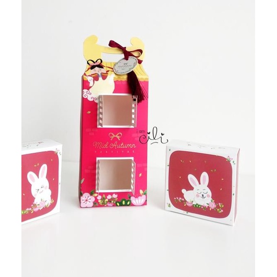 

(BOX RED HOUSE MOONCAKE ISI 2) kotak mooncake mid autumn [10 set]