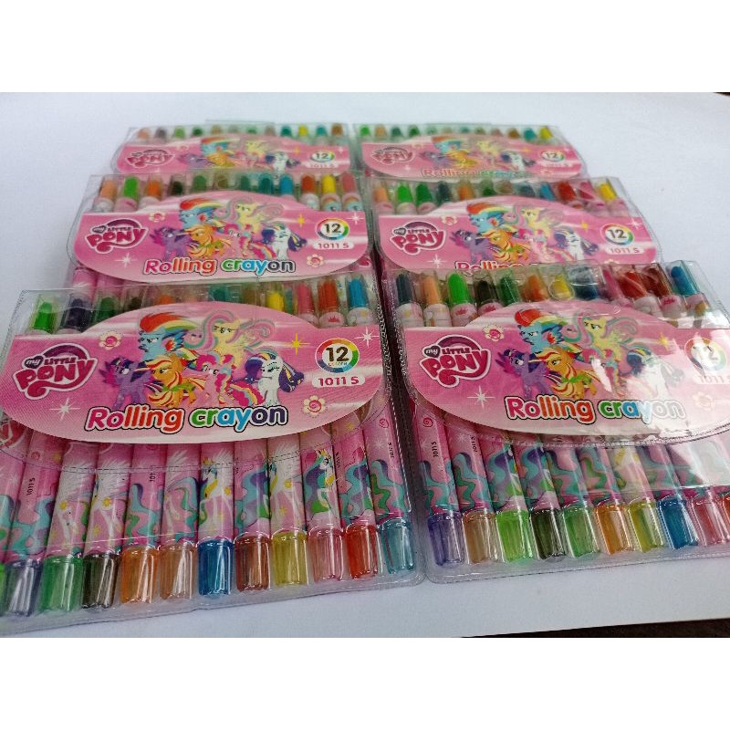 Crayon Krayon Putar Alat Tulis Mewarnai Anak 12 Warna Murah