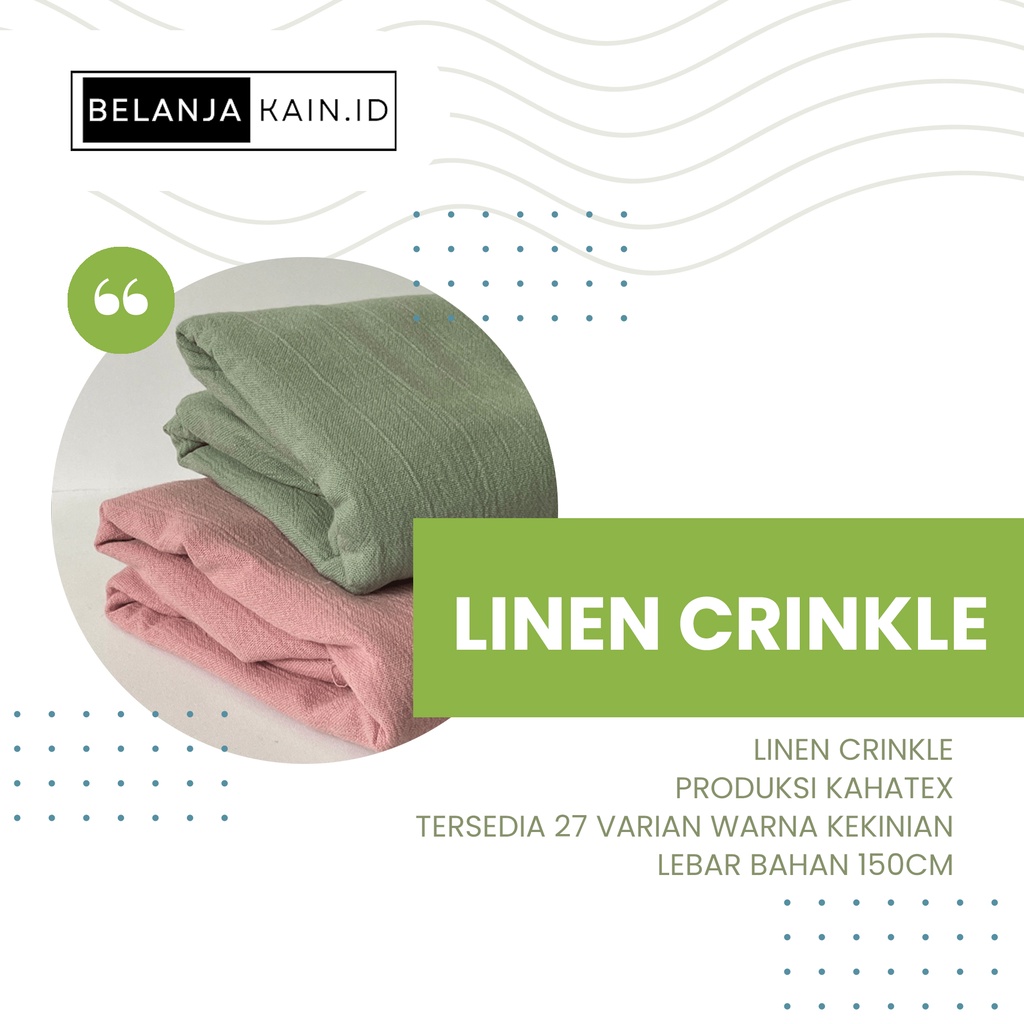 BELANJAKAIN.ID Linen Crinkel KAHATEX  / Linen Foxy (16-27)