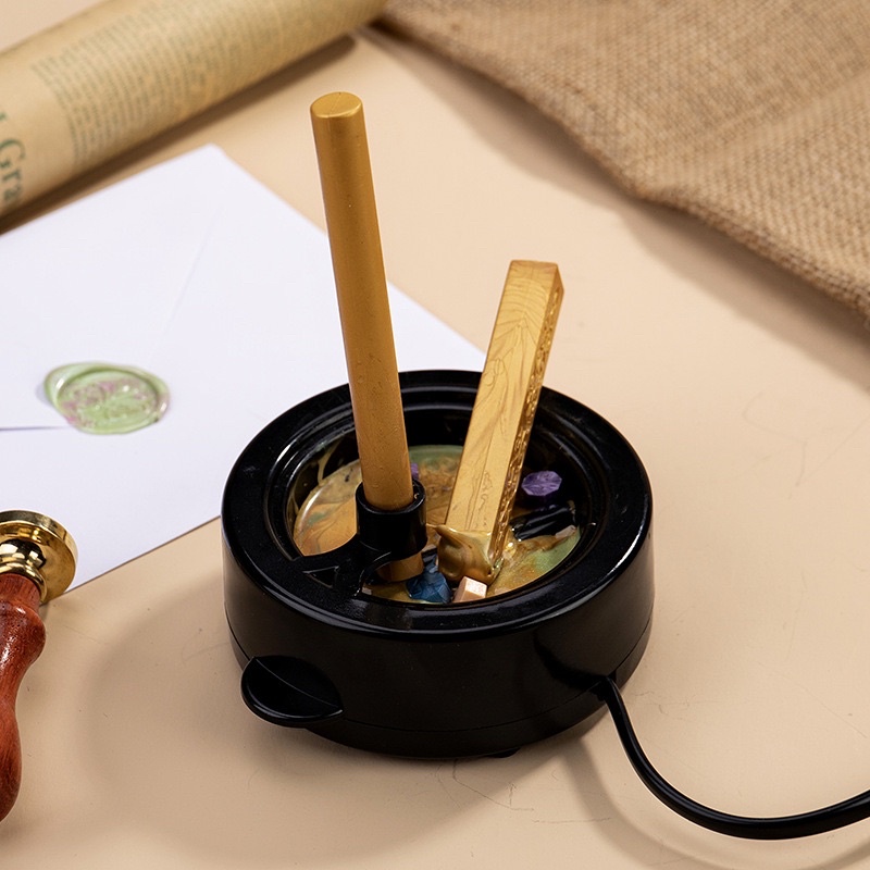 Tungku peleleh lilin wax sealing DIY mesin pake kabel colokan listrik aman Sealing Beads envelope seal stamp tablet pill craft octagon