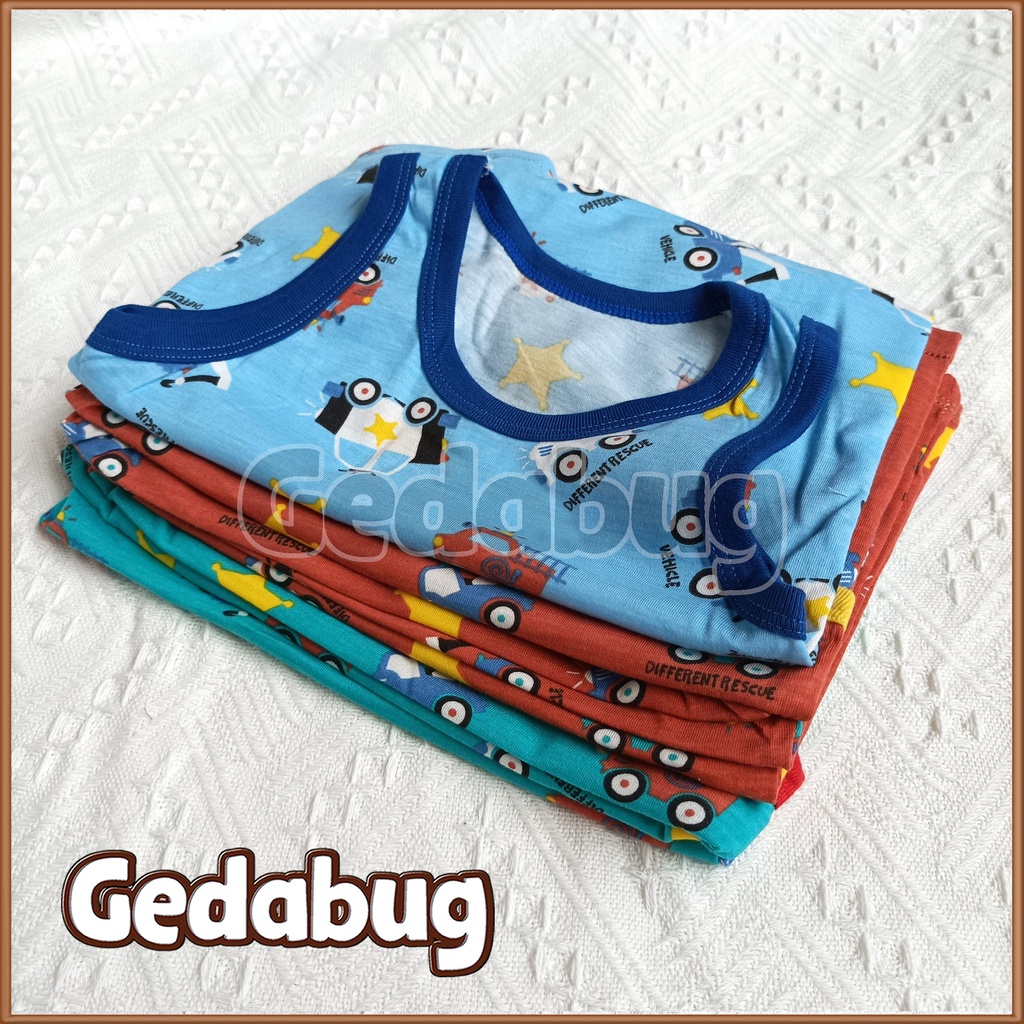 3 Pcs - Singlet Agree Kids SM - 014 Ambulance | Singlet anak motif lucu dan berkualitas | Gedabug