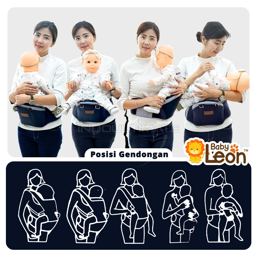 Baby Carrier Gendongan Anak Depan Multifungsi Hipseat BABY LEON Gendongan Duduk Gendongan Depan Gendongan Bayi BY-475 Gendongan Anti Capek Baby Carrier Gendongan Multifungsi Gendongan bayi Samping Gendongan Bayi depan