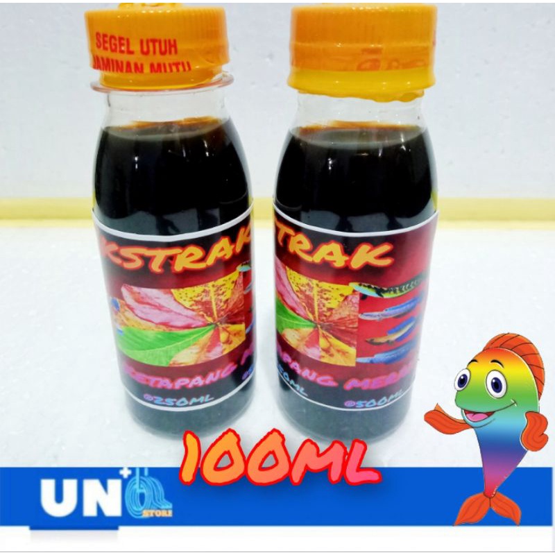 EKSTRAK DAUN KETAPANG MERAH BOOSTER MUTASI WARNA IKAN REPACK 250&amp;100ML