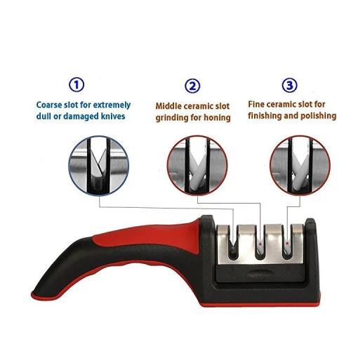 Pengasah Pisau Penajam Asahan Pisau Dapur Gunting Knife Scissors Stainless Steel Sharpener Asah Dengan Pegangan
