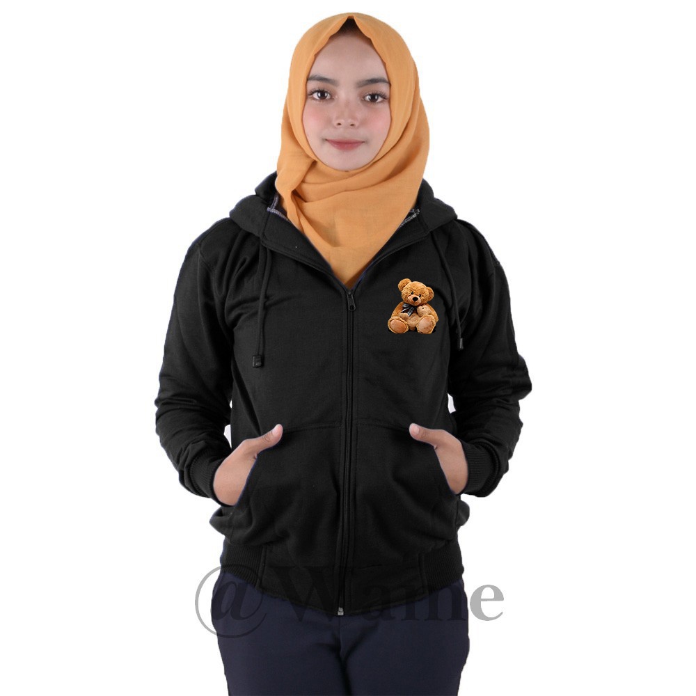 GSC - Sweater Bomber Basic Motif BEAR / Jaket bomber unisex