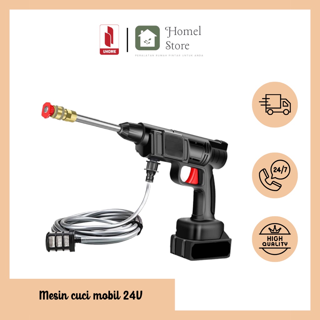 Jet cleaner motor cordless baterai 24V  Mesin cuci mobil dan motor cordless  Mesin pembersihan mobil