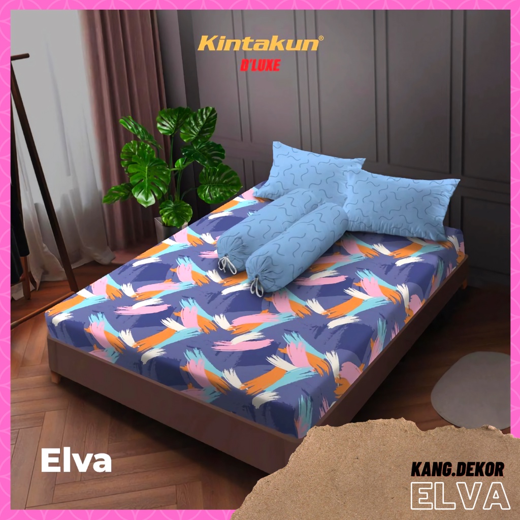 SPREI KINTAKUN DLUXE MOTIF ELVA 160x200 NO 2 QUEEN SEPREI CANTIK MURAH MOTIF TERBARU SEPRAI KAMAR TIDUR D’LUXE SEPREI AESTHETIC D LUXE KINTAKUN SEPRAI CANTIK SEPRE DLUXE PROMO ANTI LUNTUR MOTIF PLUS SARUNG BANTAL SPREI DEWASA ALAS KASUR SPREI ADEM