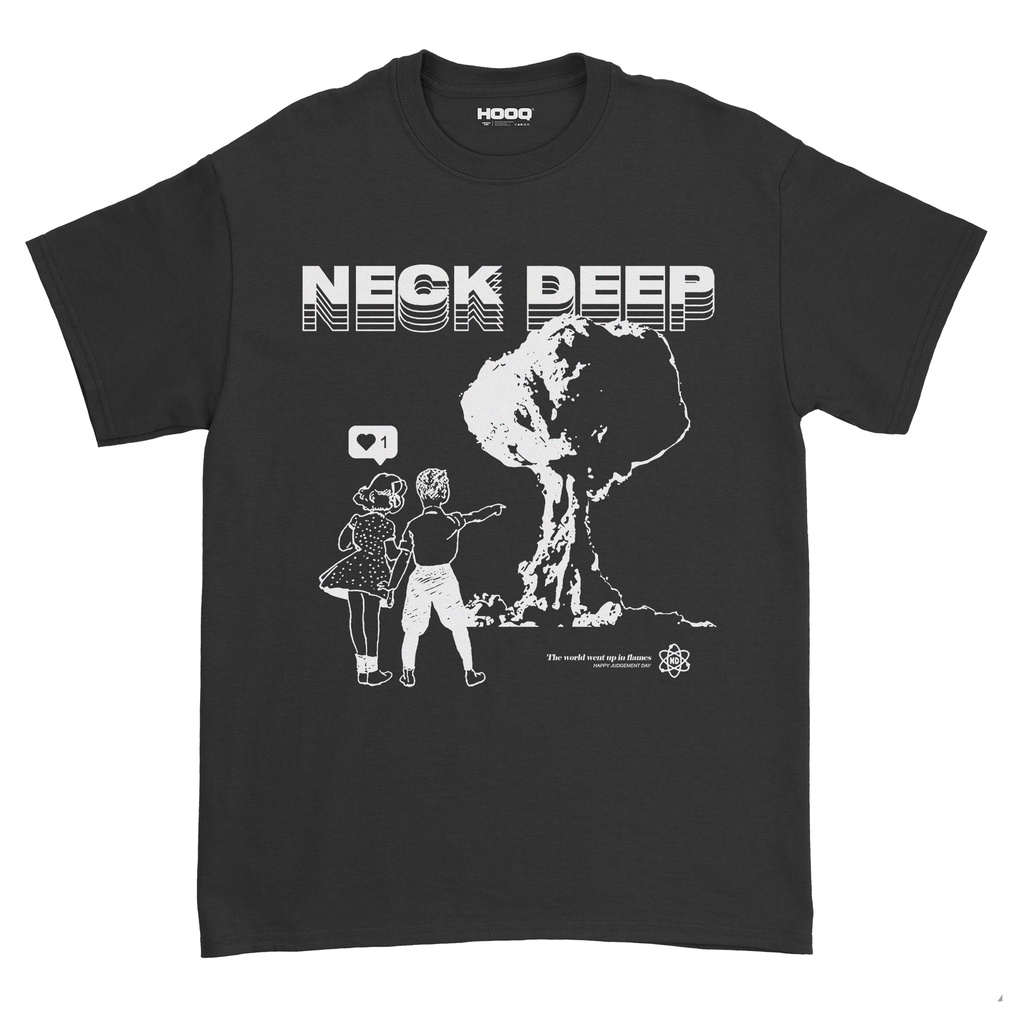 BAJU MUSIK NECK DEEP - IN FLAMES / UNISEX / GILDAN / TEES / PROMO BAYAR DI TEMPAT ( COD )