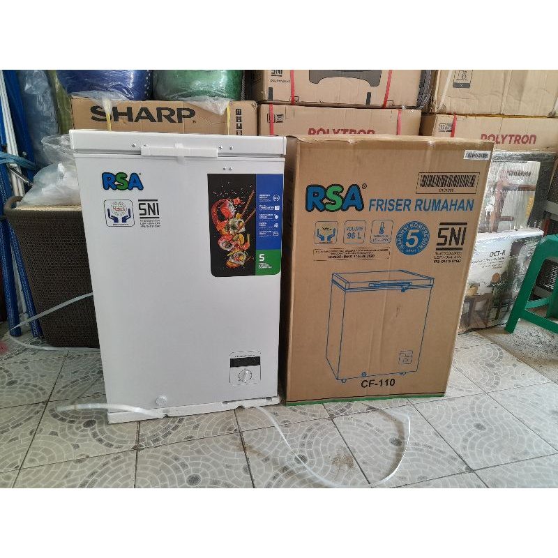 (Khusus Wilayah Kota Palembang) Box Freezer 96Liter RSA CF-110, Box Freezer RSA 100Liter, Chest Free