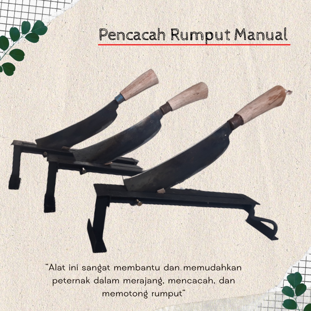 PENCACAH RUMPUT PAKAN TERNAK/KANCIP PEMOTONG RUMPUT MANUAL SUPER