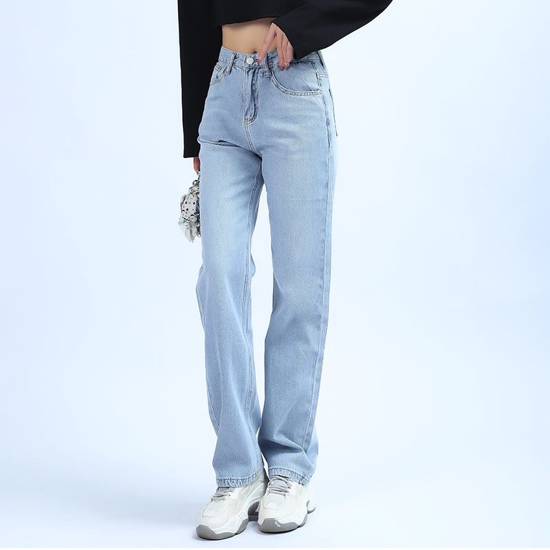 【Blossom】Casual High Waist Wide-legged Jeans 7168