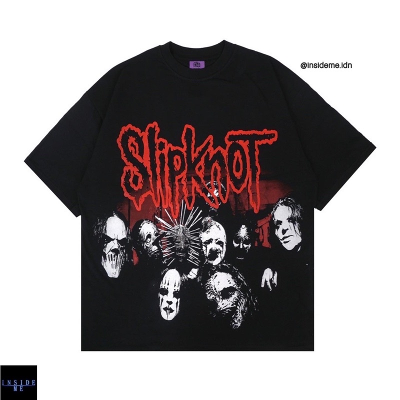 KAOS BAJU VINTAGE OVERSIZE SLIPKNOT FULLPRINT LIMITED STOCK