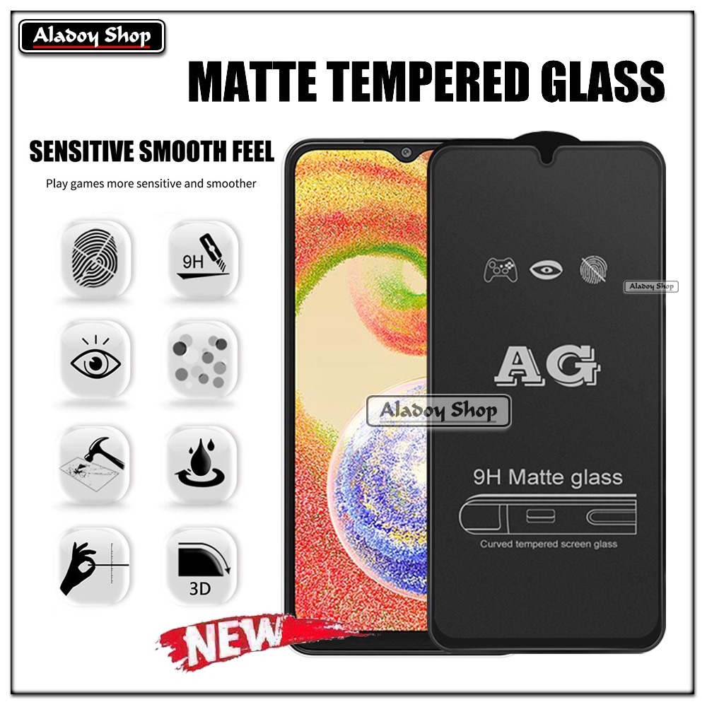 Samsung A04 PAKET 2IN1 Tempered Glass Matte Anti Glare Full Layar dan Tempered Glass Kamera