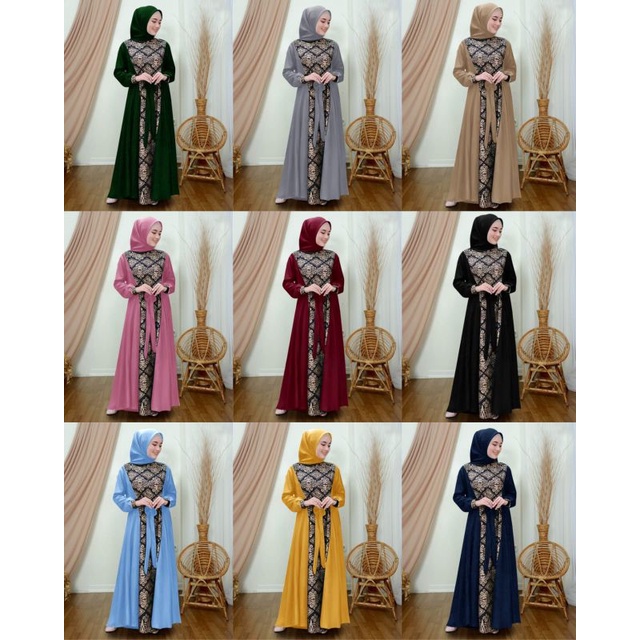 MAXY / KEMEJA, SINGLE, IRWANSYAH BATIK, MOSCREPE BATIK PRADA, MUSLIM GAMIS HIJAB, MAXY DRESS, 4 UKURAN