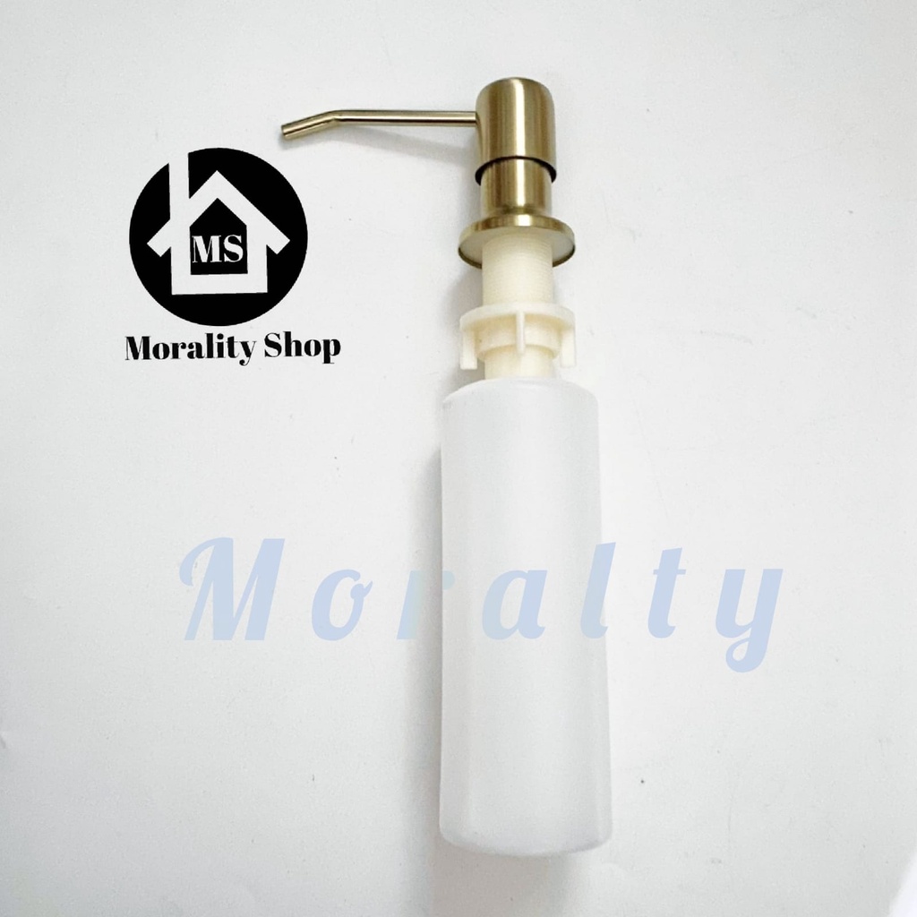 Tempat Sabun Cair 300ml Dispenser Sabun Tanam Sink Dapur Gold Kitchen Sink Dispenser Soap 300ml Stainless