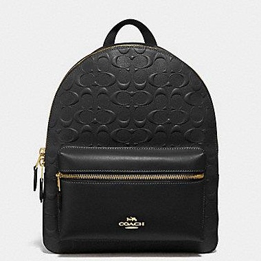 32083  coach Women's new embossed cowhide medium backpack schoolbag  beibao
