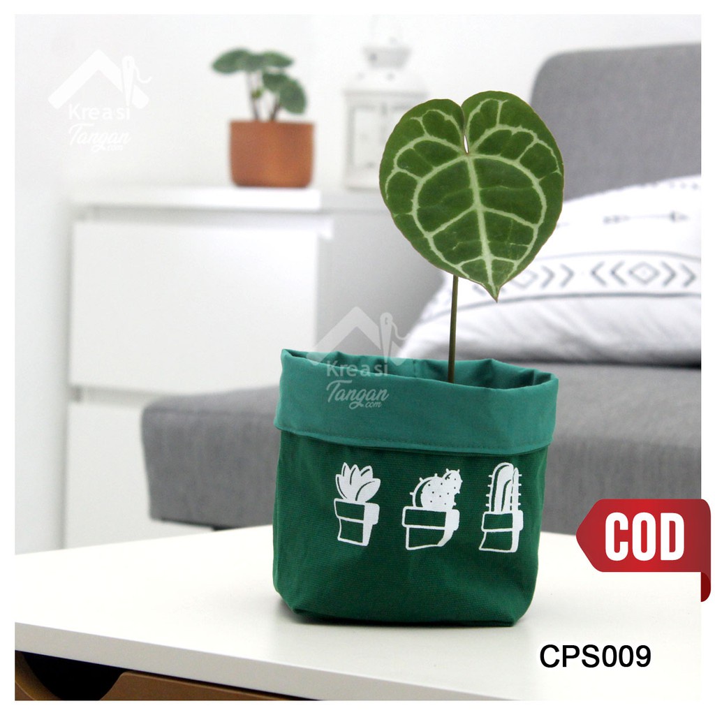 COVER POT / STORAGE MULTIFUNGSI POLOS SABLON CACTUS CPS009