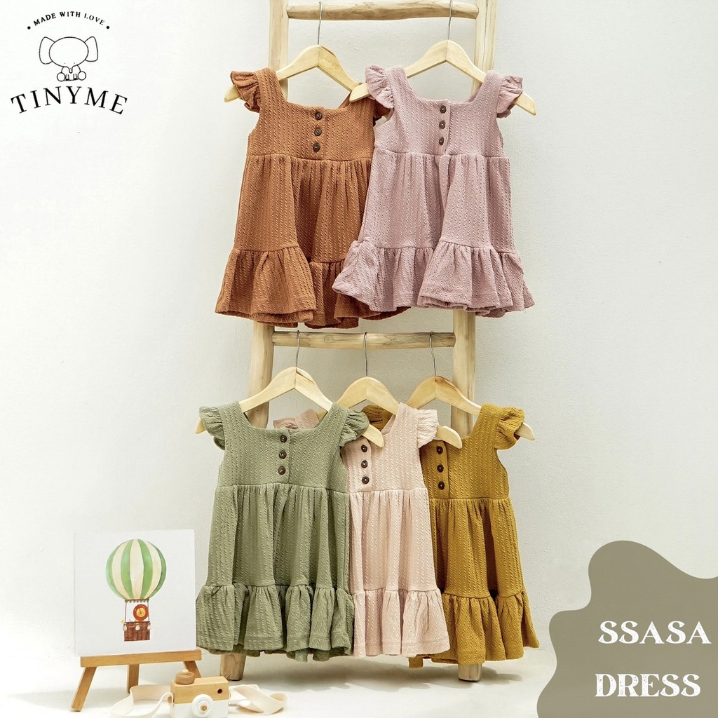 TINYME 1-4thn | DRESS BAYI ANAK BASIC CASUAL PESTA ELEGAN FORMAL PEREMPUAN catalog TMTM ssasa